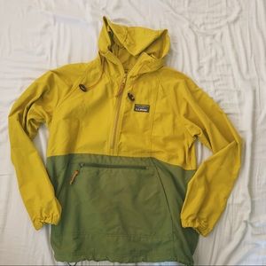 L.L. Bean Mountain Classic Anorak (yellow & green)
